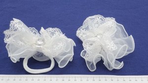 Бант на резинке кружево 12 см