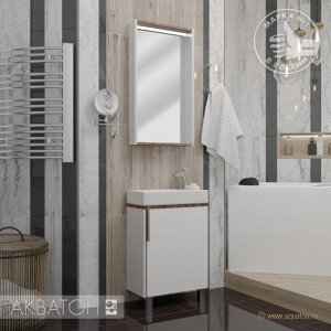 Тумба 1A221501BBAZ0 тумба для раковины БЭЛЛА /44,7х62,5х24,5/ (белый/джара)