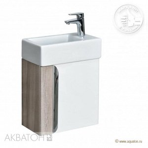 Тумба 1A221401VTD70 тумба для раковины ВИТА /44,7х44,7х24,3/ (белый/ясень шимо)