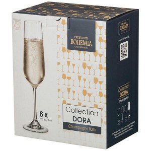 Набор бокалов для шампанского из 6 шт. "dora / strix" 200 мл высота=25 см