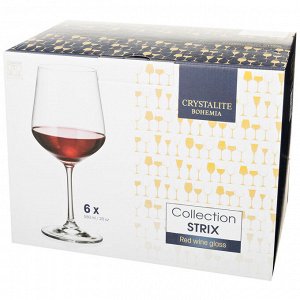 Набор бокалов для вина из 6 шт. "dora/strix" 580 мл высота=23 см (кор=1набор.)