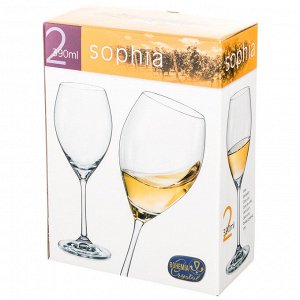 Набор бокалов для вина "sophia" из 2 шт. 390 мл высота=23 см (кор=24набор.)