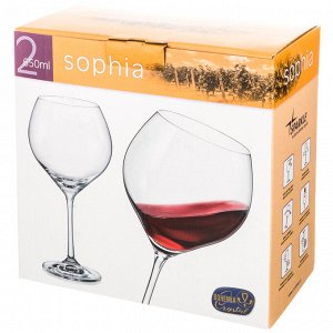 Набор бокалов для вина "sophia" из 2 шт. 650 мл высота=22,5 см (кор=24набор.)