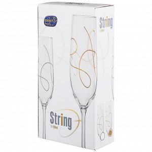 Набор бокалов для шампанского "string" из 2 шт. 190 мл.