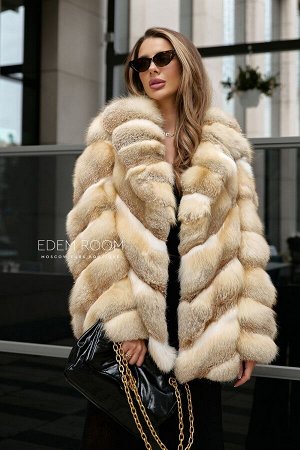 Винтажный полушубок из меха лисы