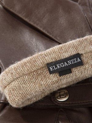 Перчатки мужские 100% ELEGANZZA d. brown/brown