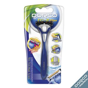 DORCO Бритвенная система тип SLALOM (станок + 1 кассета. 2TG-II Plus New ), плавающая головка