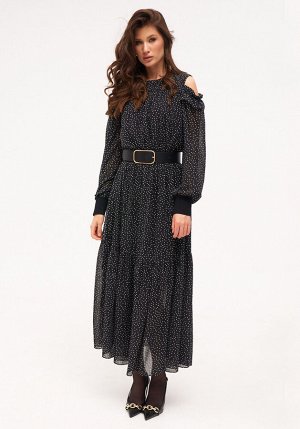 Платье KaVari 1067.2 черный в горошек