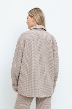 Рубашка(Осень-Зима)+mom (светлый беж, гусиная лапка)