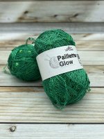 Пряжа для вязания 25 гр., Artland Paillette Glow 40 с пайетками на полиэстере  Ярко-зеленый