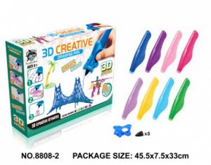 Набор Набор 3D для создания объемных фигур 8808-2, в наборе 8 цветов. Размер: 45.5*7.5*33см, цена за 1 набор
