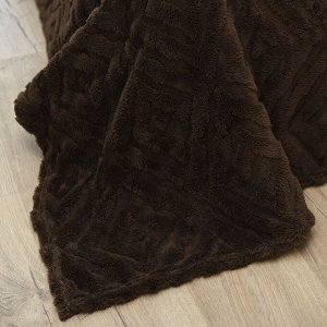 Ромбы(шоколад) Плед велсофт 150*200
