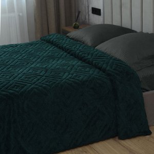 Адель Ромбы(изумруд) Плед велсофт 150*200