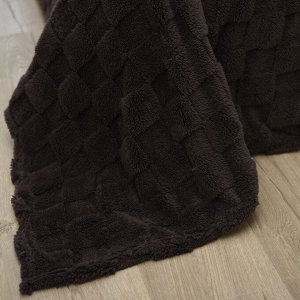 Домино(шоколад) Плед велсофт 150*200