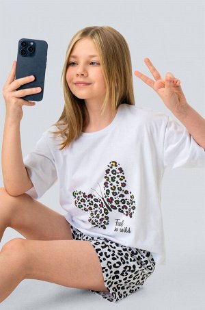 Хлопковая пижама для девочки Happyfox