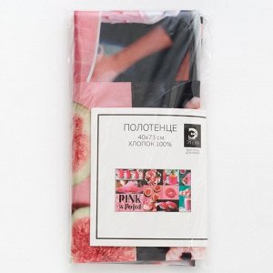 Полотенце &quot;Этель&quot; PINK 40х73 см, 100% хл, саржа 190 гр/м2