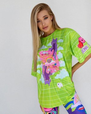 Футболка Bona Fide: OVERSIZE T- shirt JOY "Green"