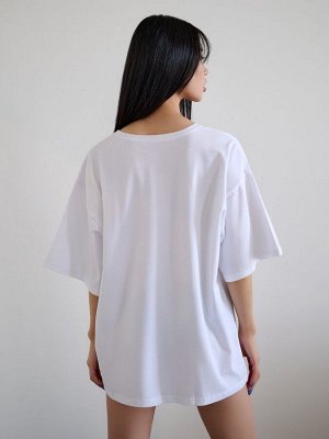 Футболка Bona Fashion: OVERSIZE T-shirt Anime "White"