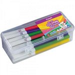 Фломастеры 24 цв. &quot;Luxor Coloring&quot; смываемые, пластик. пенал арт. 6101/24TUB