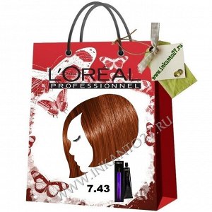 Loreal Professionnel DIA Light Крем-краска для волос без аммиака 7.43 Блондин медно-золотистый, 50 мл.