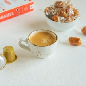 Кофе капсулы Карамель SINGLE CUP Caramel Упаковка 10 капсул для кофемашин Nespresso