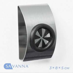 Крючок - держатель самоклеящийся SAVANNA Chrome Loft, для салфеток и полотенец, металл, 3*8*5 см, хромированный