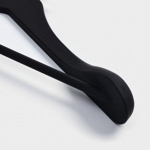 Плечики - вешалка для одежды LaDom Soft-touch, 45x23x4.8 см, с перекладиной, широкие плечики