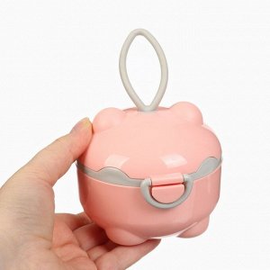 Контейнер для детского питания Мишка 1, 150 мл, розовый