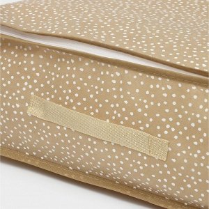 Кофр для хранения вещей Доляна Points, ПВХ окно, 80x45x15 см, бежевый