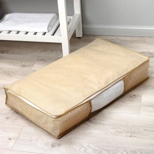 Кофр для хранения вещей Доляна Points, ПВХ окно, 80x45x15 см, бежевый