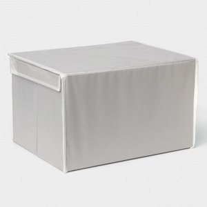 Короб стеллажный для хранения с крышкой LaDо́m, 40x30x25 см, серый
