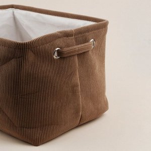 Короб для хранения вещей SL Home, 35x25x23 см, коричневый