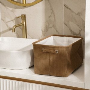 Короб для хранения вещей SL Home, 35x25x23 см, коричневый