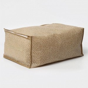 Кофр для хранения вещей Доляна Points, ПВХ окно, 45x30x20 см, бежевый
