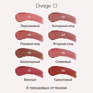 Диваж Помада для губ жидкая Matte Cloud Liquid Lipstick Divage Тон 07