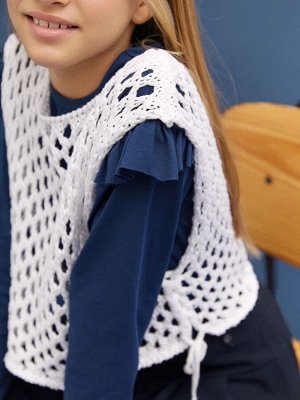 Жилет вязаный сетка детский Amarobaby MESH, цвет белый