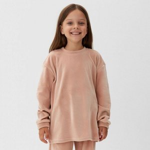 Костюм детский (свитшот, брюки) KAFTAN Plushy 36 (134-140 см), бежевый