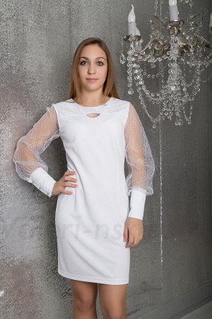 /, / Платье коктейльное для девочки дт0274, рукав сетка