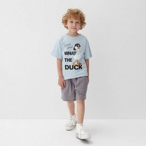 Футболка детская в полоску KAFTAN Duck, голубой/белый