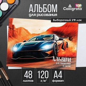 Альбом для рисования А4, 48 листов на склейке «В пустыне», обложка мелованный картон, выборочный УФ-лак, блок офсет 120 г/м?