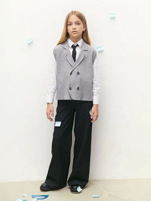 Жилет Amarobaby Pure Love School Vest, вязаный, серый