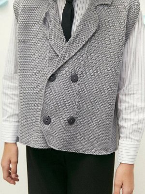 Жилет Amarobaby Pure Love School Vest, вязаный, серый
