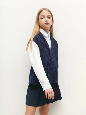 Жилет Amarobaby Pure Love School Vest, вязаный, синий