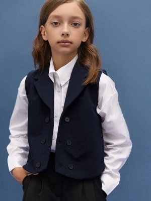 Жилет трикотажный детский Amarobaby Study Smart, синий