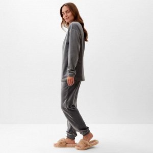 Костюм женский (свитшот, брюки) KAFTAN Plushy, серый