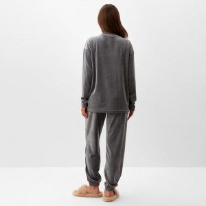Костюм женский (свитшот, брюки) KAFTAN Plushy, серый
