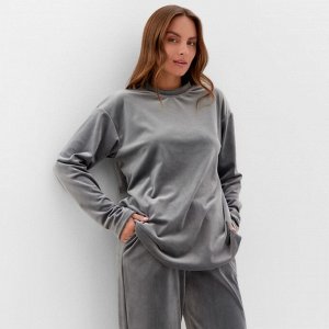 Костюм женский (свитшот, брюки) KAFTAN Plushy, серый