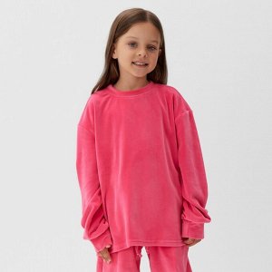 Костюм детский (свитшот, брюки) KAFTAN Plushy 30 (98-104 см), фуксия