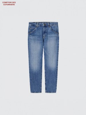 UNIQLO - комфортные укороченные джинсы - 08 DARKGRAY