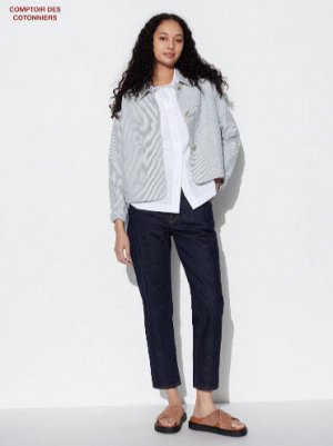 UNIQLO - комфортные укороченные джинсы - 68 BLUE